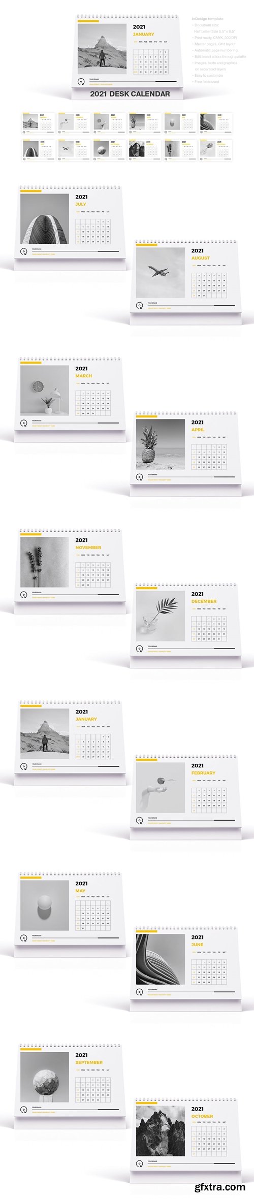 Desk Calendar Template