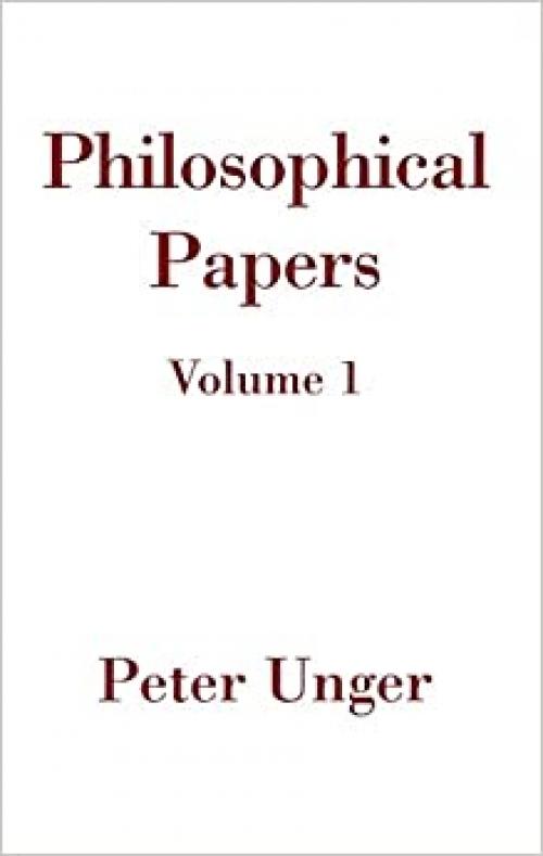  Philosophical Papers: Volume One 