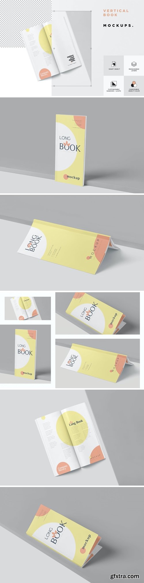 Vertical Booklet Brochure Mockups