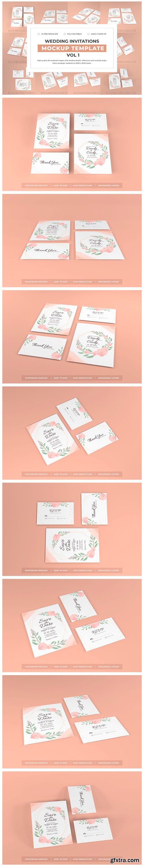 Wedding Invitation Mockup Bundle Vol 1 6729670