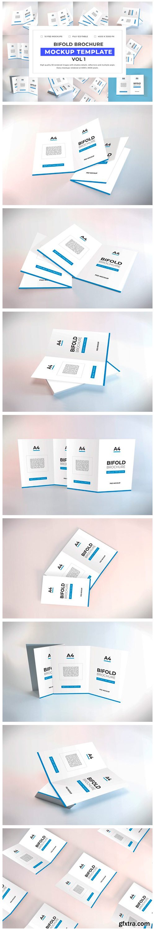 Bifold Brochure Mockup Bundle Vol 1 6695184