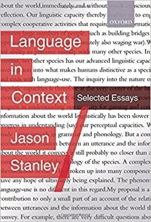  Language in Context: Selected Essays 