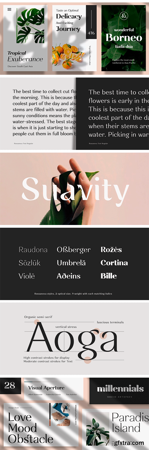 Rossanova Font Family