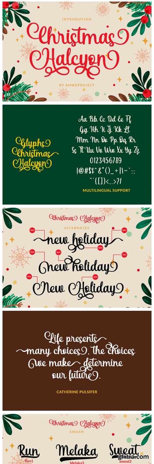 Christmas Halcyon Font