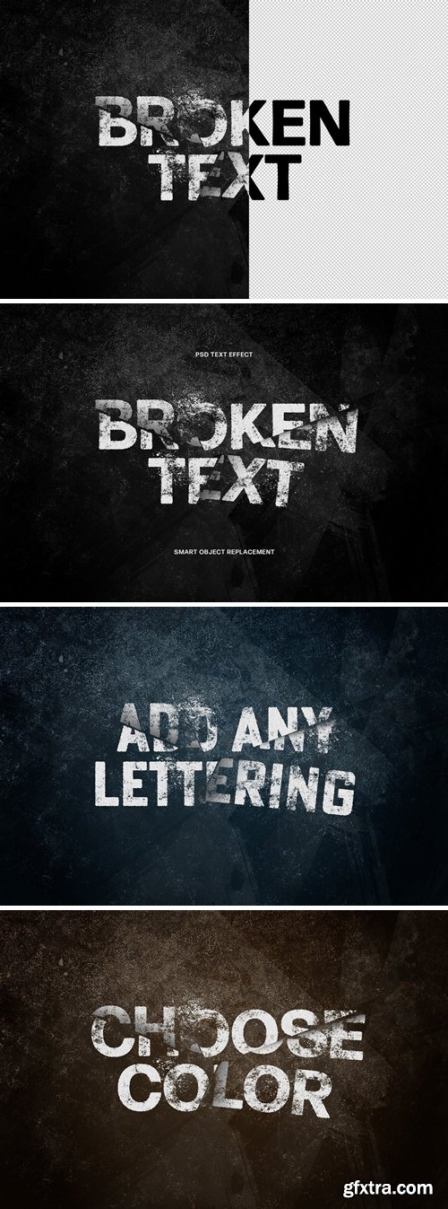 Broken Text Photoshop Effect