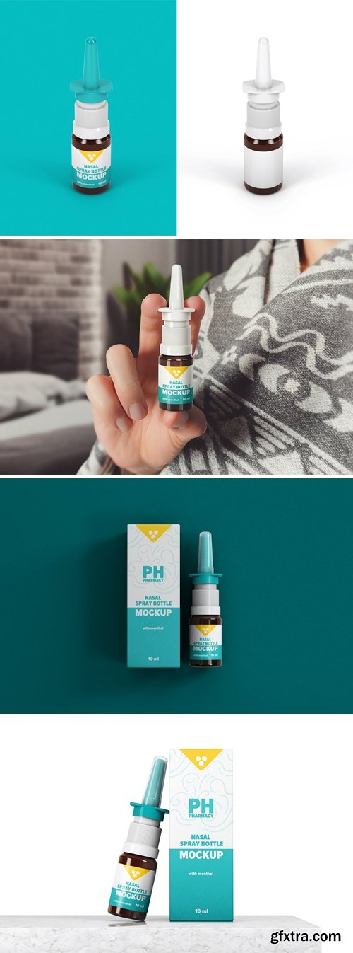 Nasal Spray Bottle Mockup