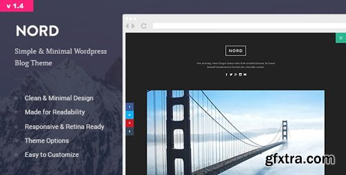 ThemeForest - Nord v1.4.1 - Minimal and Clean WordPress Personal Blog Theme - 13281320