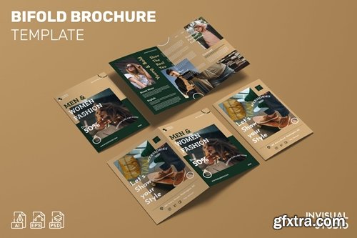 Men & Woman Fashion - Bifold Brochure Template