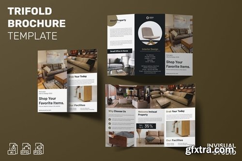 Interior Design - Trifold Brochure Template