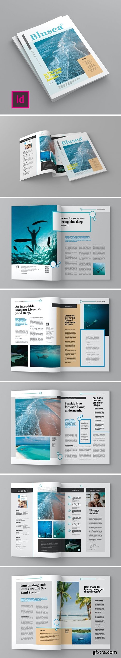 Blue Sea - Magazine Template