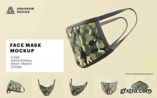 CreativeMarket - Face Mask Mockup 5487144