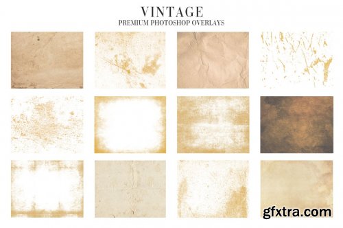 CreativeMarket - Vintage Overlays Photoshop 4943414