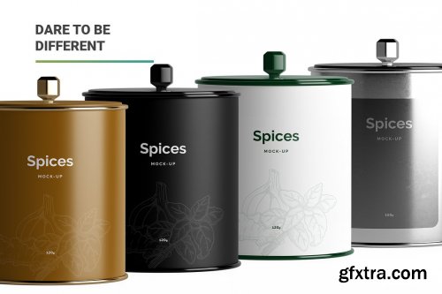 CreativeMarket - Spices Jar Mockup 5361264