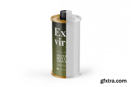 CreativeMarket - 750ml Olive Oil Metal Bottle Mockup 5558025