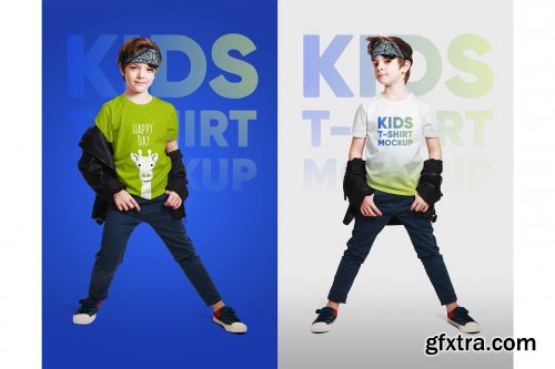 CreativeMarket - Kids Boy T-Shirt Mockups Vol2 Part-2 5336717