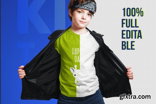 CreativeMarket - Kids Boy T-Shirt Mockups Vol2 Part-2 5336717