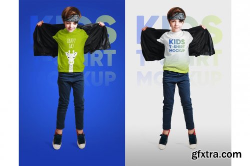 CreativeMarket - Kids Boy T-Shirt Mockups Vol2 Part-2 5336717