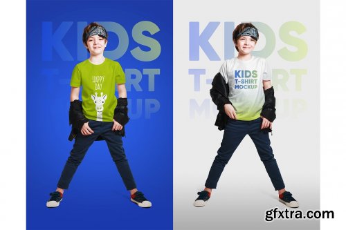 CreativeMarket - Kids Boy T-Shirt Mockups Vol2 Part-2 5336717