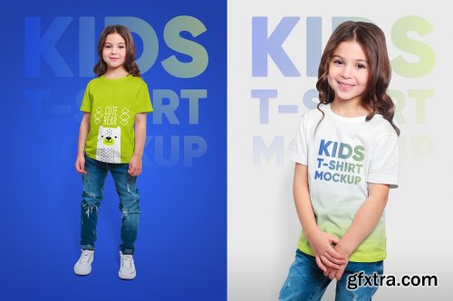 CreativeMarket - Mixed Kids T-Shirt Mockups 5336756