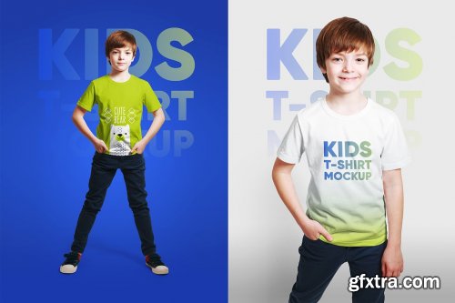 CreativeMarket - Mixed Kids T-Shirt Mockups 5336756