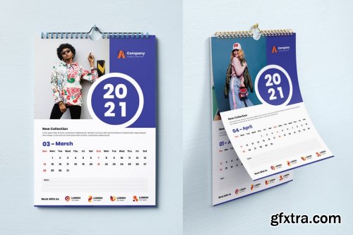 Fashion Product Wall Calendar Design 2021