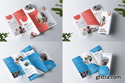 CreativeMarket - Corporate Trifold Brochure Bundle 5490709