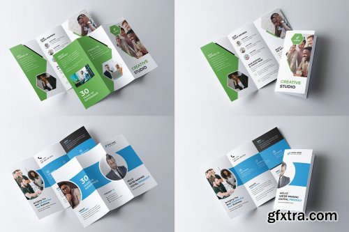 CreativeMarket - Corporate Trifold Brochure Bundle 5490709