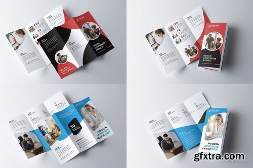 CreativeMarket - Corporate Trifold Brochure Bundle 5490709