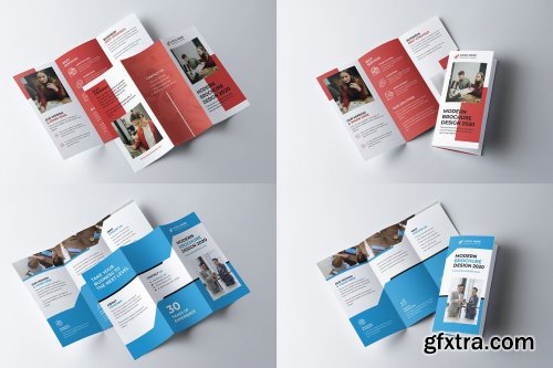 CreativeMarket - Corporate Trifold Brochure Bundle 5490709