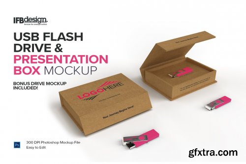 CreativeMarket - USB Flash Drive Presentation Box 5449412