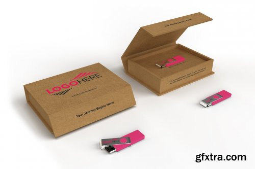 CreativeMarket - USB Flash Drive Presentation Box 5449412