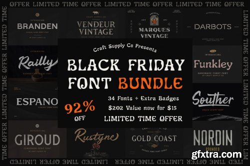 CreativeMarket - BLACK FRIDAY Font Bundle 5581588