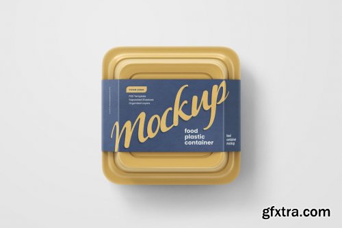 CreativeMarket - Plastic Food Container Mockup Set 5548996