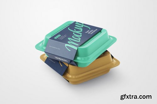 CreativeMarket - Plastic Food Container Mockup Set 5548996