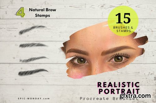 CreativeMarket - Procreate Realistic Portrait Brushes 5490552