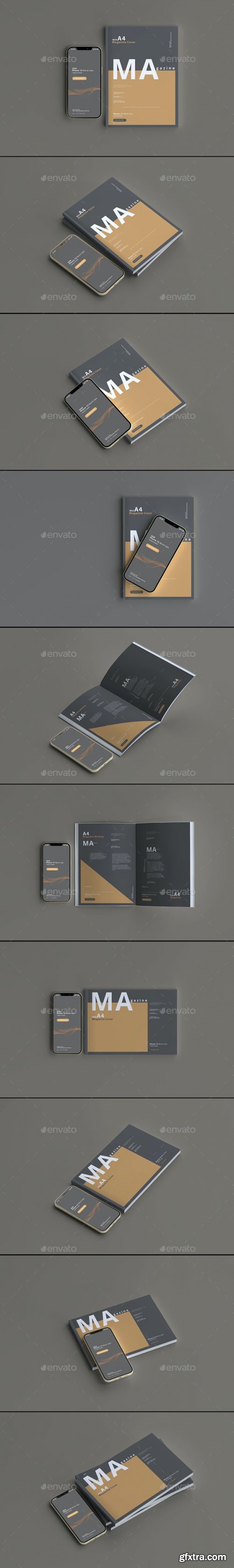 GraphicRiver - 2020 Smart Phone 12 Mockups with Magazine Covers 29123347