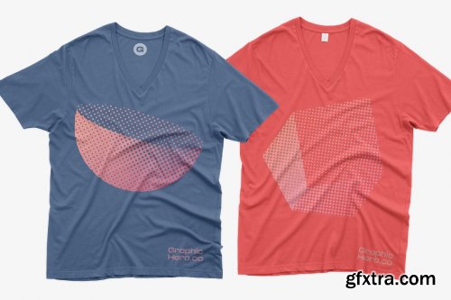 CreativeMarket - Alternative 1032 V-Neck Mockups 5571096