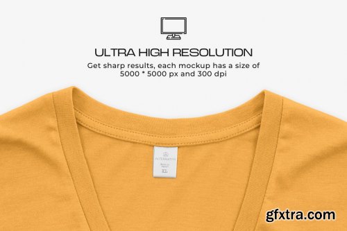 CreativeMarket - Alternative 1032 V-Neck Mockups 5571096