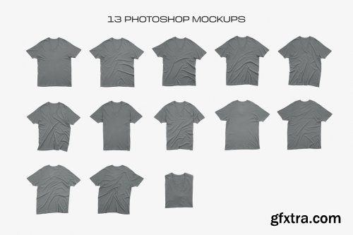 CreativeMarket - Alternative 1032 V-Neck Mockups 5571096