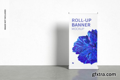 Standing roll-up banners mockup