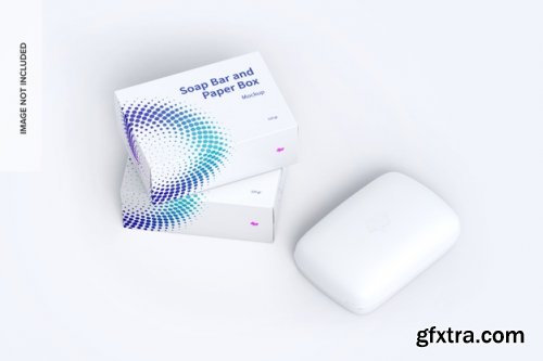 Soap bars and paper boxes mockup