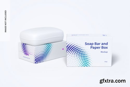 Soap bars and paper boxes mockup