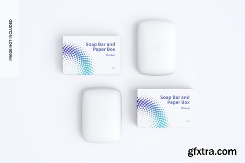 Soap bars and paper boxes mockup