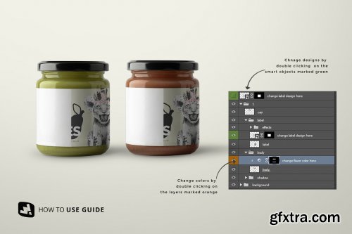 CreativeMarket - Organic Baby Food Packaging Mockup 4792961