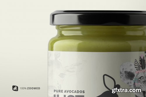 CreativeMarket - Organic Baby Food Packaging Mockup 4792961