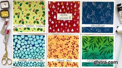  Be Creative - Exploring Watercolor Patterns to Holiday Card Making