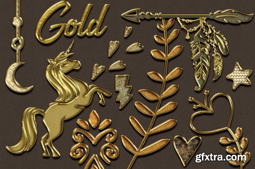 CreativeMarket - Gold Bling Photoshop Layer Styles 5115006