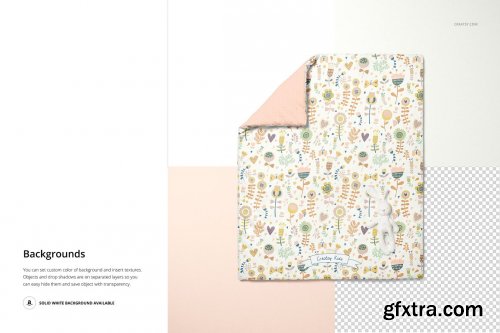 CreativeMarket - Baby Duvet Cover Mockup Set 5258283