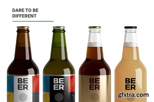 CreativeMarket - Beer Bottle Mockup 5013899