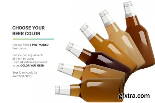 CreativeMarket - Beer Bottle Mockup 5013899